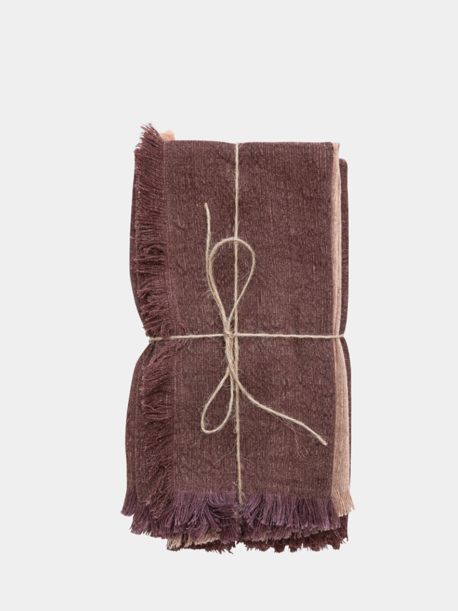 Fringed Linen Napkins (Set of 2)