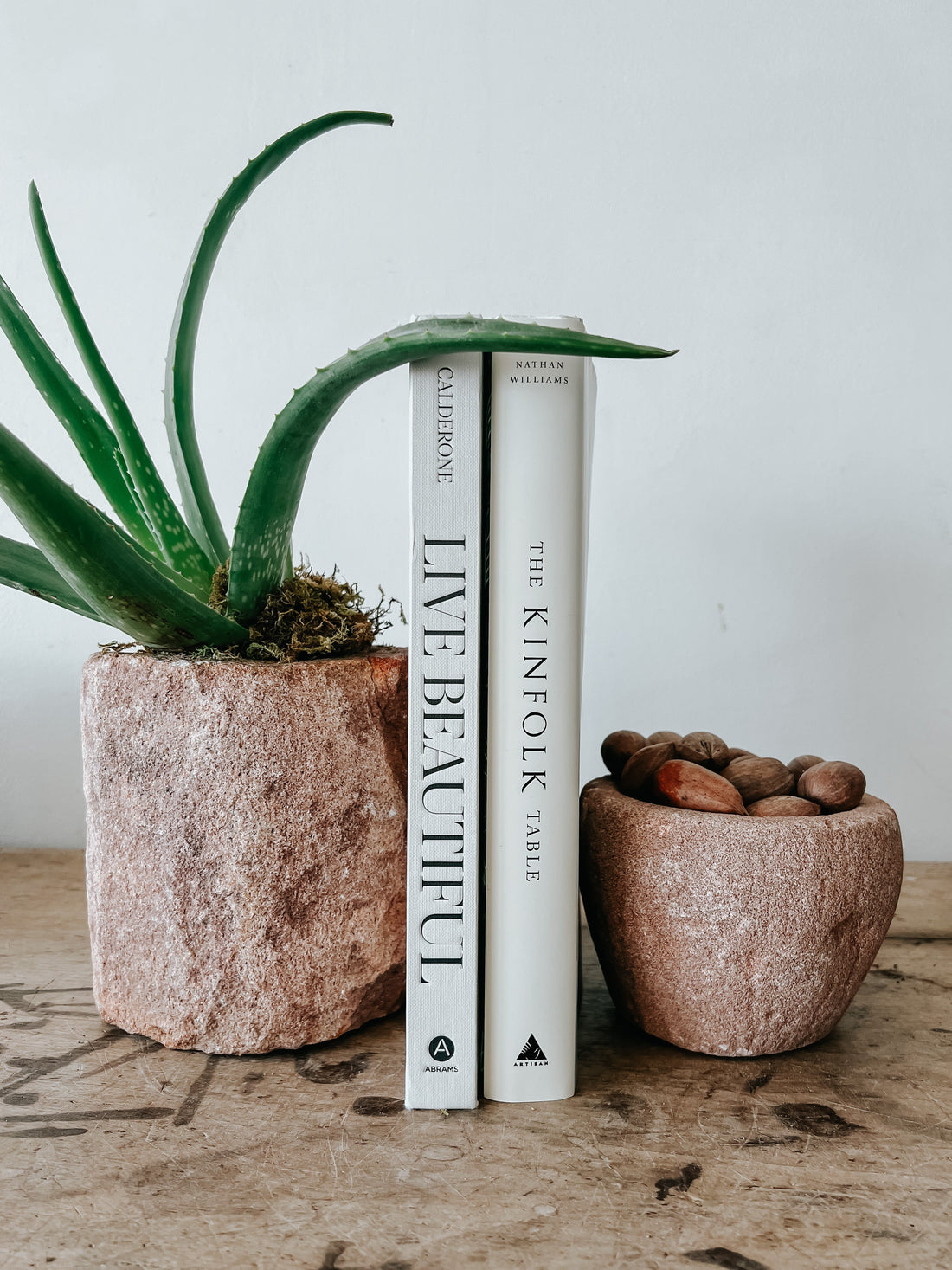 Found Stone Mortar- Colored